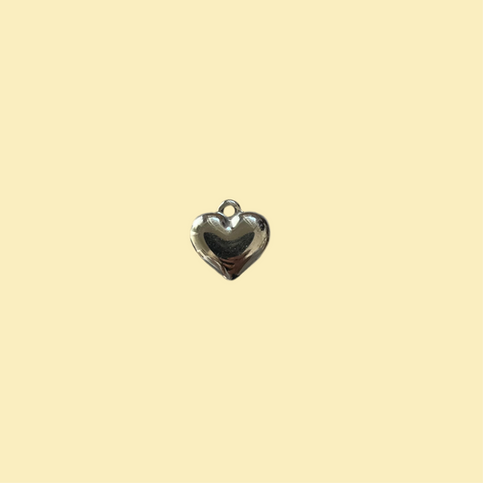 Puffed heart charm