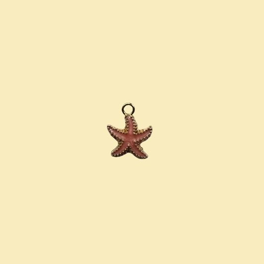 Pink starfish charm