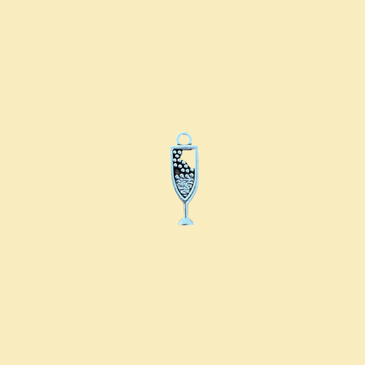 Champagne glass charm