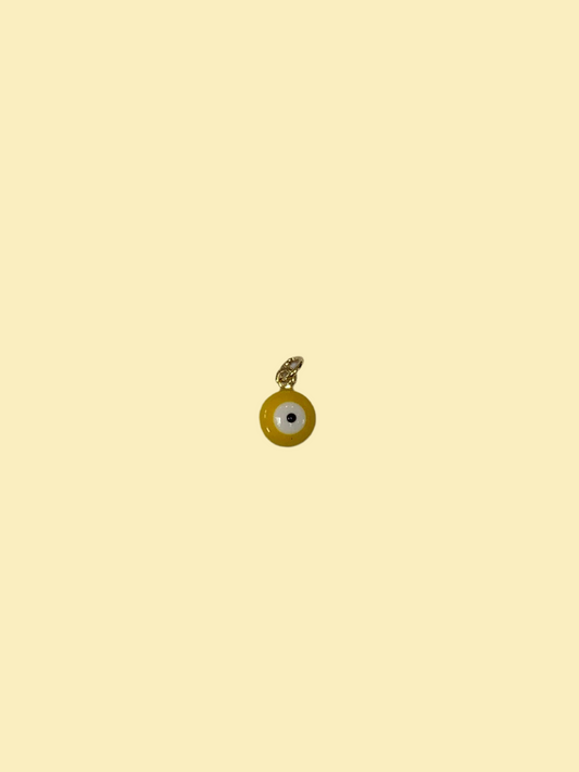 Yellow evil eye charm