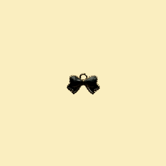 Black bow charm