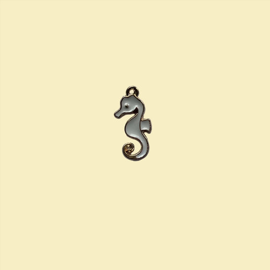 White seahorse charm