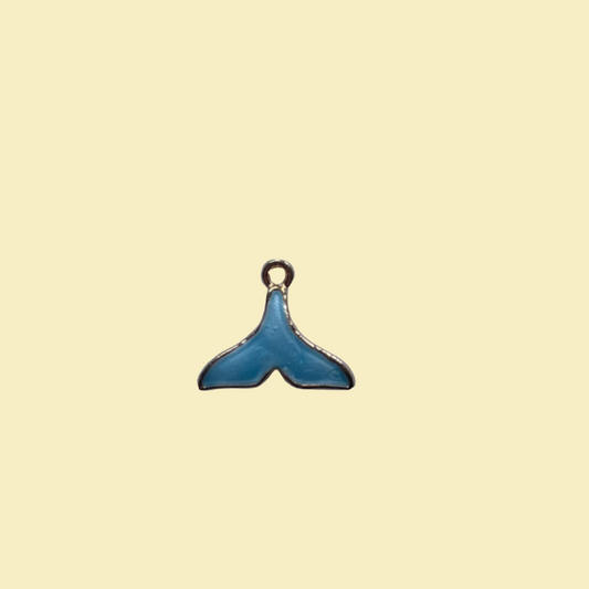 Blue dolphin fin charm
